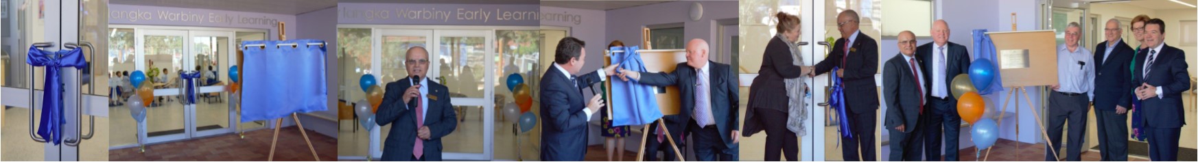 The plaque was unveiled by Senator Dean Smith and Councillor Brett Treby. Ribbon was cut by Hon Sue Ellery MLC and Mr Pedro Cruz.